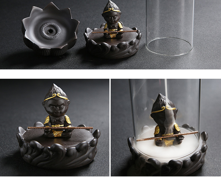 Wukong Backflow Incense Burner - Ceramic Zen Style