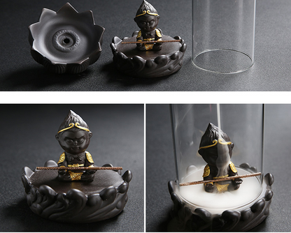 Wukong Backflow Incense Burner - Ceramic Zen Style