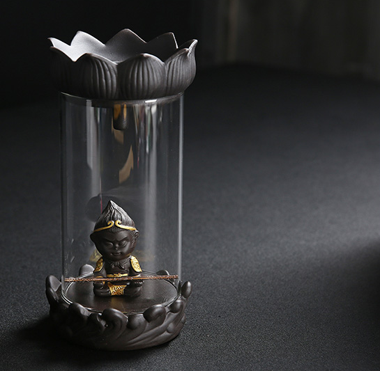 Wukong Backflow Incense Burner - Ceramic Zen Style