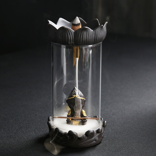 Wukong Backflow Incense Burner - Ceramic Zen Style